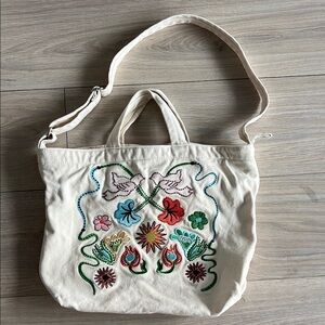 BAGGU Horizontal Zip Duck Bag | Embroidered Birds